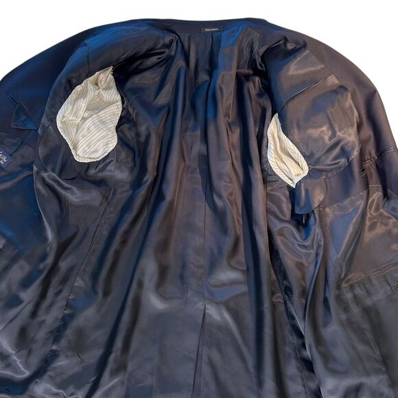 Joseph & Feiss Gold Executive Fit Blazer 50R Navy Blue 100% Wool Sport Coat - Picture 8 of 11